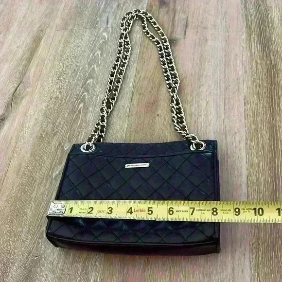 Rebecca Minkoff black affair quilted leather purse with chainlink strap - Picture 7 of 9
